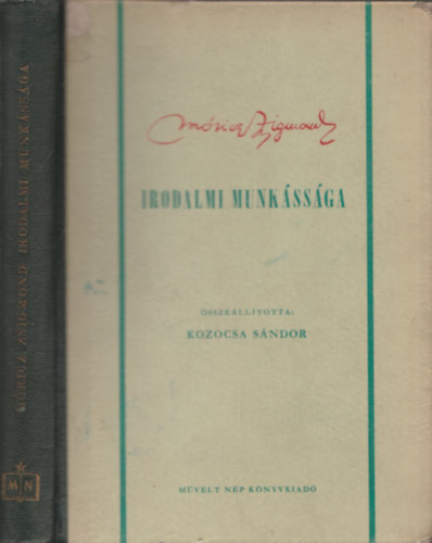 Kozocsa Sándor - Móricz Zsigmond irodalmi munkássága (Bibliográfia)