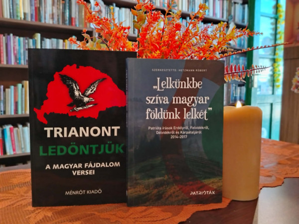 K�NYVCSOMAG, 2 DB. nemzeti-patri�ta - rianont led�ntj�k - A magyar f�jdalom versei", ,,Lelk�nkbe sz�va magyar f�ld�nk lelk�t