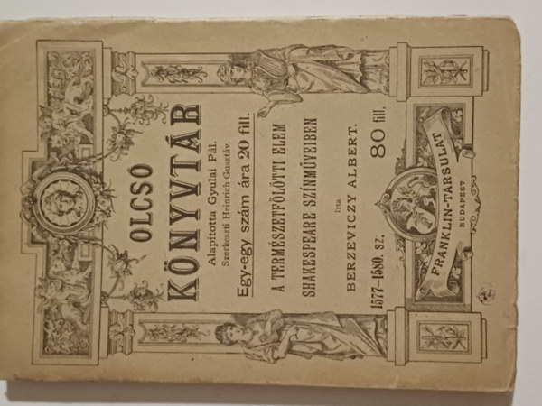 Berzeviczy Albert - A természetfölötti elem Shakespeare színműveiben