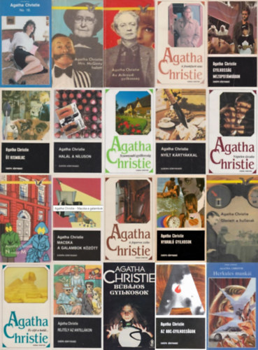 Agatha Christie - 20 db Agatha Christie krimi: B�b�jos gyilkosok + Ny�lt k�rty�kkal + Macska a galambok k�z�tt + �s elj� a hal�l... + �t kismalac + Nyaral� gyilkosok + Gyilkoss�g Mezopot�mi�ban + V�gtelen �jszaka + Herkules munk�i + Mrs. McGinty halo