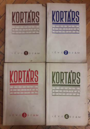 Kort�rs irodalmi �s kritikai foly�irat - I. �vfolyam 1-4. sz�m