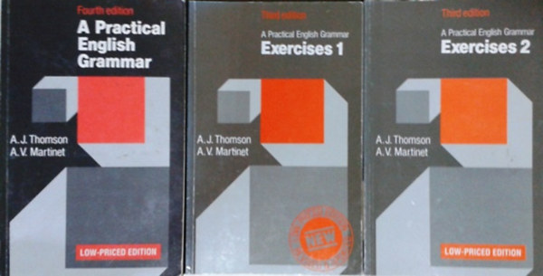 A. J. Thomson - A. V. Martinet - A Practical English Grammar + A Practical English Grammar Exercises 1 +  A Practical English Grammar Exercises 2. (3 k�tet)
