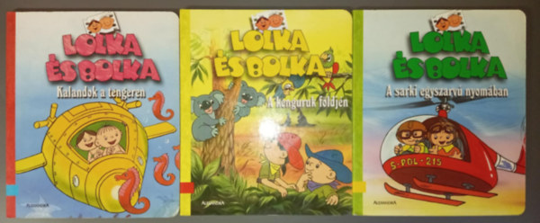 (3db) Lolka �s Bolka: Kalandok a tengeren + A kenguruk f�ldj�n + A sarki egyszarv� nyom�ban