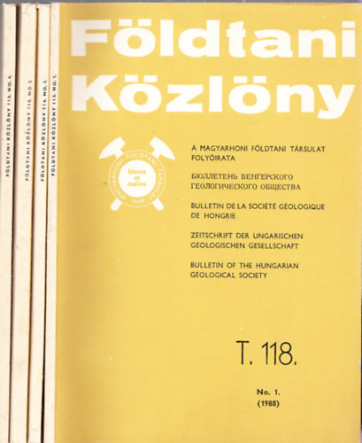 Földtani Közlöny 1988/1-4.