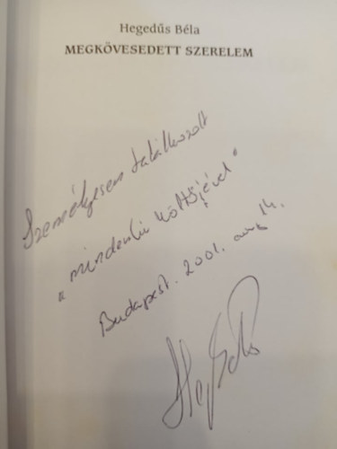 Hegedűs Béla - Megkövesedett szerelem-vers