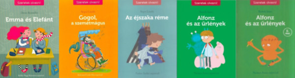 Bartók Imre, Sepsi László Deres Kornélia - 5 db könyv a Szeretek olvasni! sorozatból: Emma és Elefánt + Gogol, a szemétmágus + Alfonz és az űrlények 1-2. + Az éjszaka réme