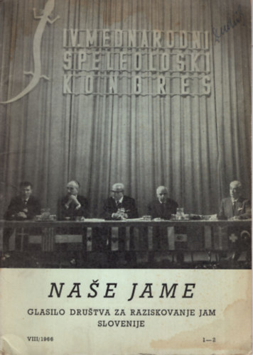 Dr. Rado Gospodaric Valter Bohinec - Nase Jame 1966/1-2.