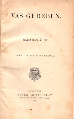 Barabs bel - Vas Gereben