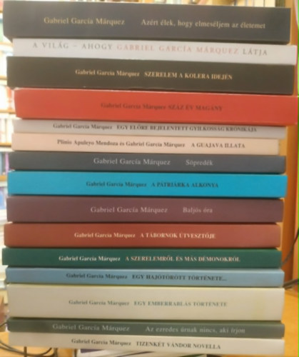 Gabriel García Márquez - 15 db Gabriel García Marquez: A guajava illata + A pátriárka alkonya + A szerelemről és más démonokról + A tábornok útvesztője + A Világ - ahogy Gabriel García Márquez látja