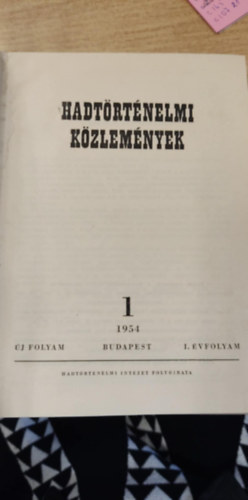Hadtrtnelmi kzlemnyek 1954 I-II