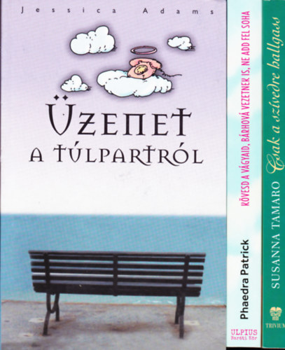 S.Tamaro - P. Patrick - J. Adams - 3 db romantikus könyv: Tamaro:Csak a szívedre hallgass + P:Patrick:Kövesd a vágyaid, bárhová vezetnek is, ne add fel soha + J.Adams:Üzenet a túlpartról.
