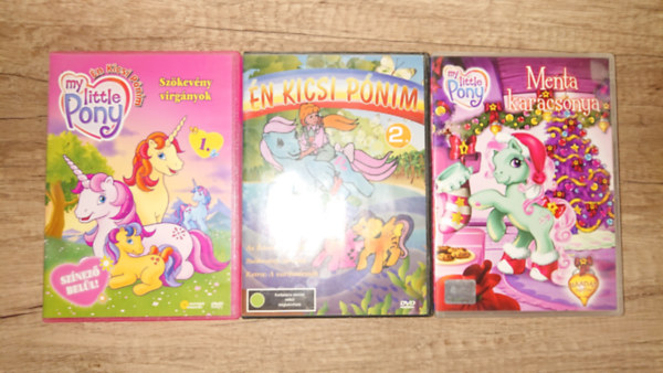 3 db My Little Pony DVD: Sz�kev�ny virg�nyok, �n kicsi p�nim, Menta kar�csonya