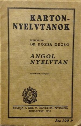 Dr. Rózsa Dezső - Angol nyelvtan (Karton nyelvtanok)