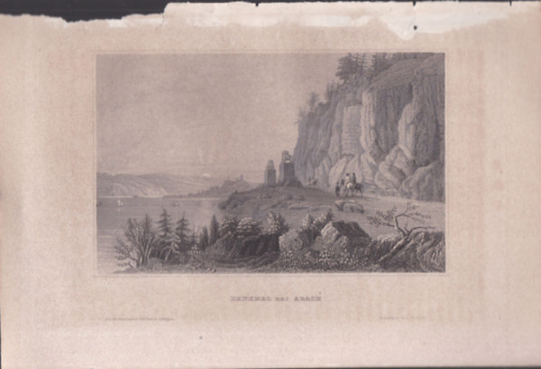 Denkmal bei Abach (Emlkm az Abach foly mentn, Nmetorszg, Eurpa) (16x23,5 cm lapmret eredeti aclmetszet, 1856-bl)