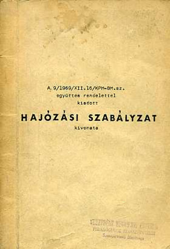 Hajózási szabályzat kivonata