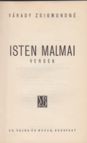 Isten malmai versek