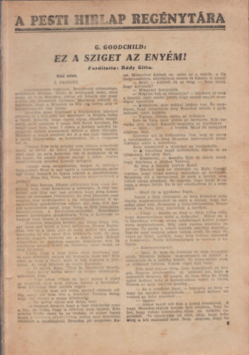 Georg Goodchild - Ez a sziget az enym 1-9. folytats (teljes) (A Pesti Hrlap Regnytra)