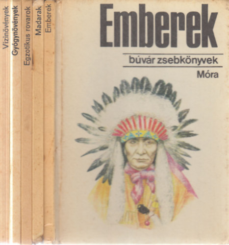 5 db. B�v�r zsebk�nyvek (Emberek + Madarak + Egzotikus rovarok + Gy�gyn�v�nyek + V�zin�v�nyek)