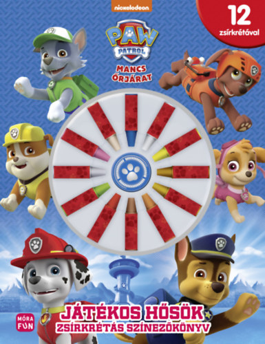 Mancs őrjárat - Játékos hősök - zsírkrétás színezőkönyv