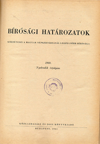 Brsgi hatrozatok1960. Nyolcadik vfolyam