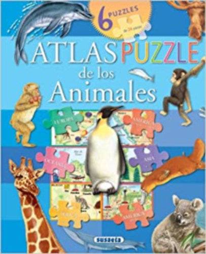 Atlas puzzle de los animales: 6 puzzles de 24 piezas