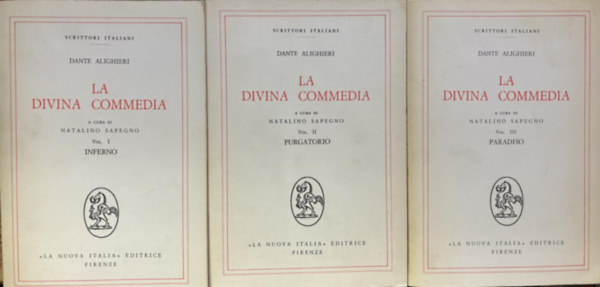 Dante Alighieri - La Divina Commedia I-III. - Inferno - Paradiso - Purgatorio - (Edizione integrale)