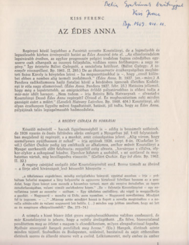 Kiss Ferenc - Az �des Anna (Dedik�lt)