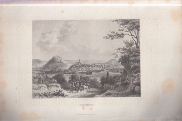 Weinsberg látképe - eredeti litográfia (metszet)
