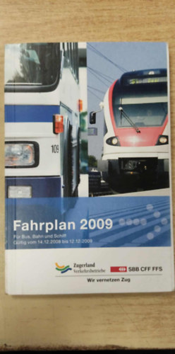Fahrplan 2009 - f�r bus, bahn, und schiff (Menetrend 2009 buszra, vonatra �s haj�ra n�met nyelven)