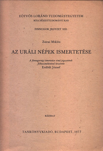 Erddi Jzsef - Az urli npek ismertetse (Finnugor jegyzet XIII.)
