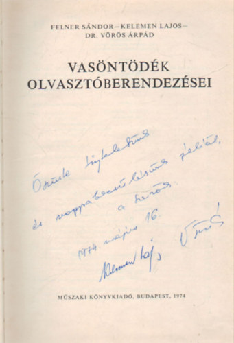 Kelemen Lajos, dr. Vrs rpd Felner Sndor - Vasntdk olvasztberendezsei