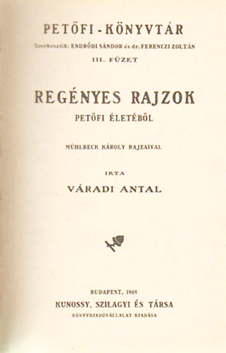Vradi Antal-Barabs bel - Regnyes rajzok Petfi letbl-Felhk
