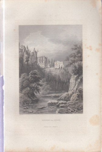 Oybin romjai - eredeti litogr�fia (metszet)