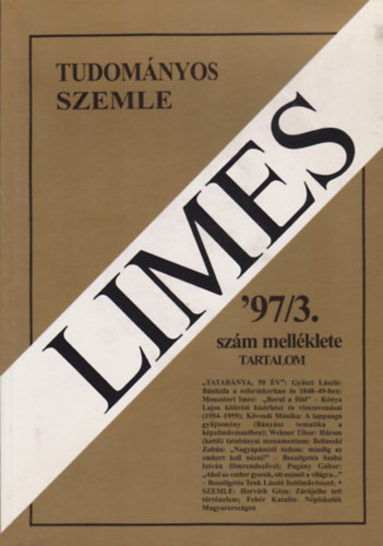 LIMES Komárom-Esztergom megyei Tudományos szemle 1997/3. szám melléklete