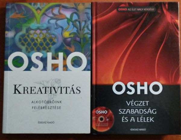 Osho - 2db Osho k�nyv: V�gzet, szabads�g �s a l�lek+Kreativ�t�s