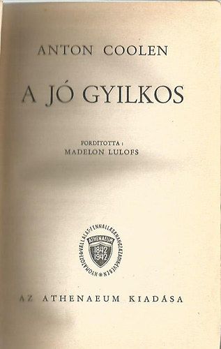 Anton Coolen - A j gyilkos