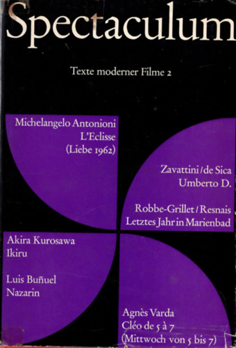 Herausgegeben von Enno Patalas - Spectaculum 1-2. ( német nyelvű ) film