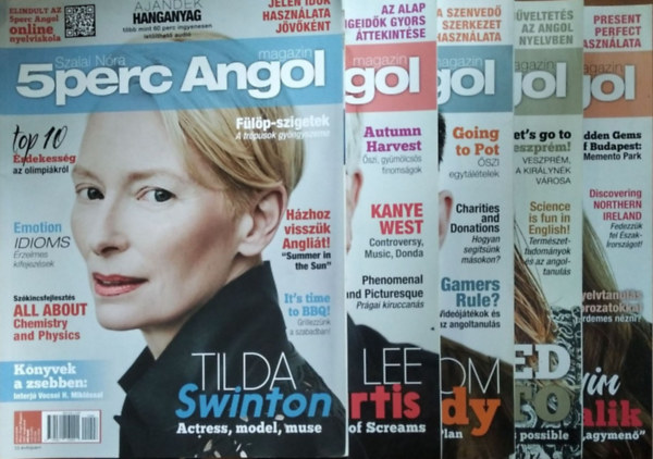 Szalai N�ra  (f�szerk.) - 5 Perc Angol Magazin csomag (5 db sz�rv�nysz�m, 2021-2022)