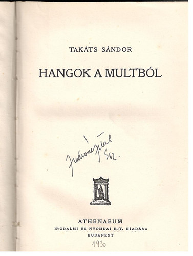 Takts Sndor - Hangok a multbl
