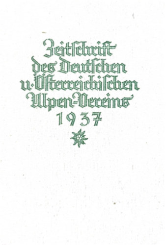 Hanns Barth - Zeitschrift des Deutchen Alpenvereins 1937
