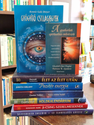 Patricia R. Spadaro, R.A. Moody Thorwald Dethlefsen - KNYVMENT AJNLAT, 8db. Ezoterikus knyv. A gyakorlati spirutualits mvszete+ Gygyt csillagjegyek+ let az let utn+ Pozitv energia+ Nincs tbb hall+ Holdkalendrium+ Ji-csing szerelmeseknek+ Az lomfejts knyve