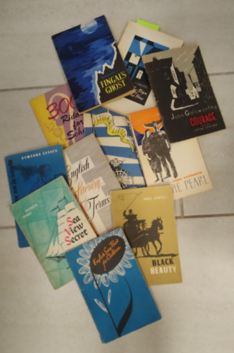 John Steinbeck, Edgar Allan Poe A. Conan Doyle - 13 db-os KNYVMENT AJNLAT, idegennyelv, knnytett olvasmny: The sign of the four+ The human Boy - angol tanknv orosz anyanyelveknek+ The Gold Bug+ Courage and other short stories+ Black Beauty+ Fingal's Ghost+ Say No to Death+ Sea Vie