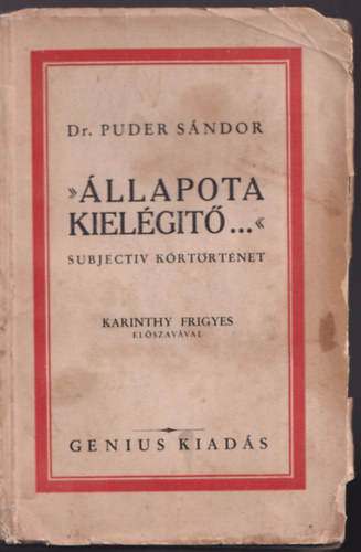 Dr. Puder Sndor - 'llapota kielgt...'