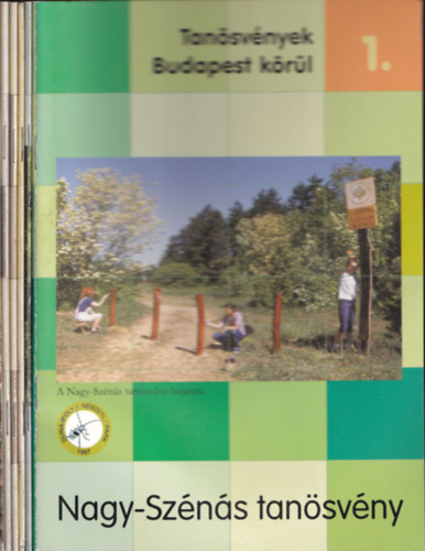 6 db Tanösvények Budapest körül kötet: 1.: Nagy-Szénás tanösvény + 2.: Jági tanösvény + 3.: Fóti-Somlyó tanösvény + 4.: Sas-hegy tanösvény + 5.: Kőpark tanösvény + 6.: Veresegyházi tavak tanösvény