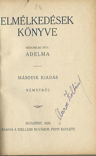 Adelma - Elmlkedsek knyve