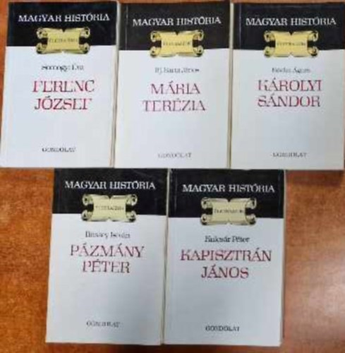 Somogyi va, Dr. Kovcs gnes, Ifj. Bartha Jnos, Bitskey Istvn  Kulcsr Pter (szerk.) - 5db. Magyar Histria letrajzok : Pzmny Pter + Kapisztrn Jnos + Krolyi Sndor + Mria Terzia + Ferenc Jzsef