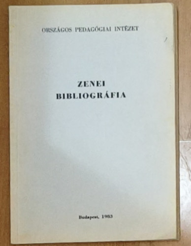 Zenei bibliográfia