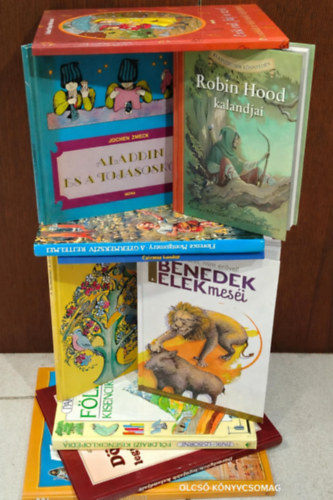 T�thn� P�nya Marianna, Jochen Zmeck, Florence Montgomery, Benedek  Elek, Varley, Carol- Miles, Lisa, Gy�rf�s Endre, Jane Walker John Burrows - K�NYVMENT� AJ�NLAT, 10 DB. Gyerekk�nyvek. Robin Hood kalandjai - Howard Pyle eredeti reg�ny�nek �tdolgoz�sa, Esik es�, f�j a sz�l (Mond�k�k az id�j�r�sr�l, id�j�sl�sr�l), Aladdin �s a toj�soskofa Var�zsl�k�nyv kezd�knek, A