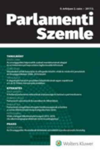 Parlamenti Szemle - II. �vfolyam 1. sz�m 2017/1.