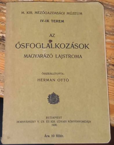 Herman Ott - Az sfoglalkozsok magyarz lajstroma (1908)